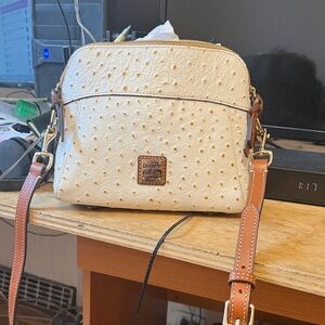 Dooney & Bourke Cream and Tan Crossbody Bag